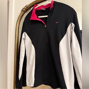 Nike Black & Pink Running Pullover Jacket – Lightweight | Size L